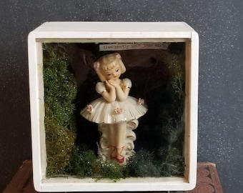 The Forest Dancer- Box Art Assemblage- Ceramic Figurine