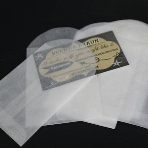 50 Small Glassine Envelopes - 2.75 x 3.75 - Holds a Business Card