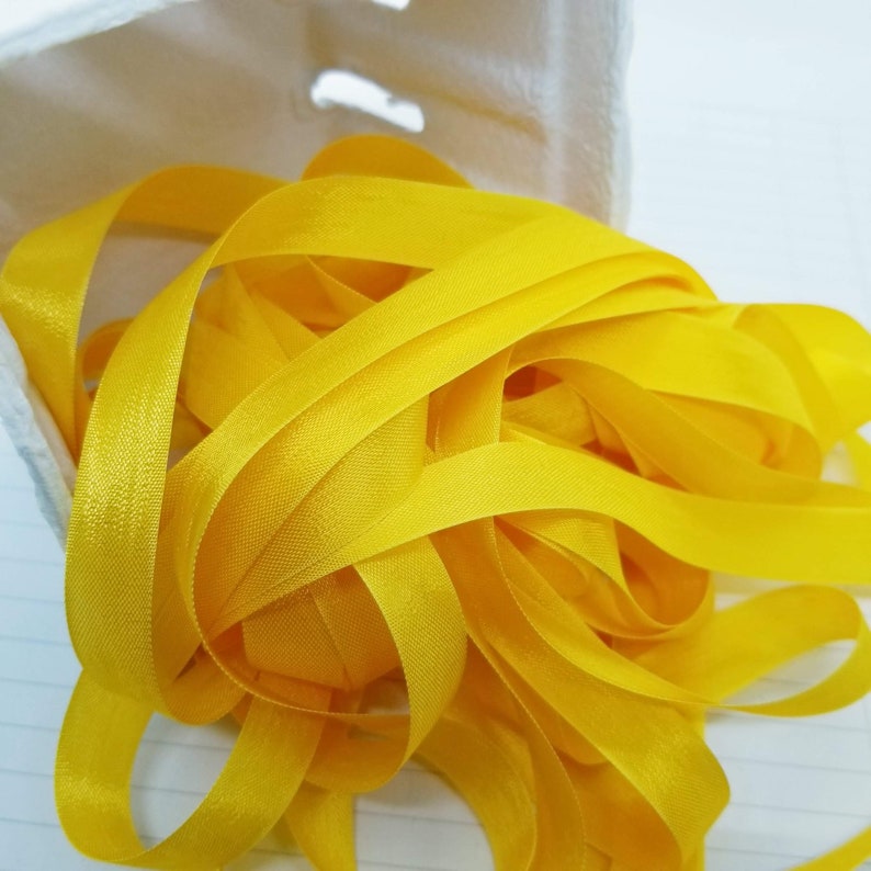 5 yards Yellow Goldenrod Seam Binding. Packaging, Scrapbooking, Shabby Pretty Embellishment image 3