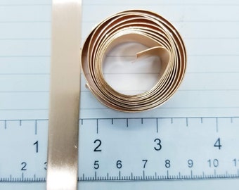 Copper Bezel Strip- 1/2 inch wide, 24 gauge, 1 Yard, 3 Feet Strip