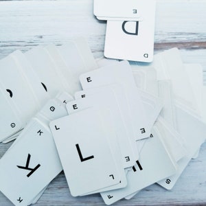 Small Letter Cards- Pkg of 100+ random cards- NO J, O, V, X, Y Z