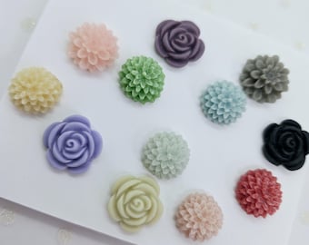 Floral Flower Push Pins, Thumb Tacks, Bulletin Board, Office Supplies Set #3
