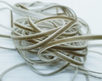 Light Brown 4 mm 1/8 inch Polyester Velvet Ribbon- 2 Yards