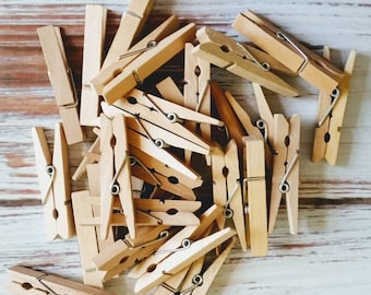 15 Wooden Clothespins- 2 inches in length, decoration, photo display