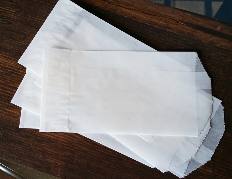 50 Glassine Envelope, Glassine Bag, Translucent Envelope, Packaging, Scrapbook Insert, 3 x 5.5 Envelope, Craft Supply image 1