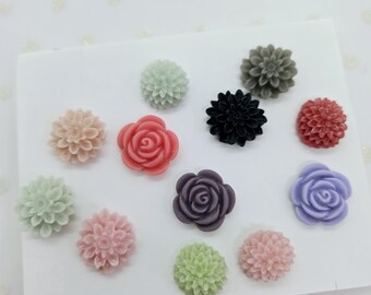 Floral Flower Push Pins, Thumb Tacks, Bulletin Board, Office Supplies Set #6