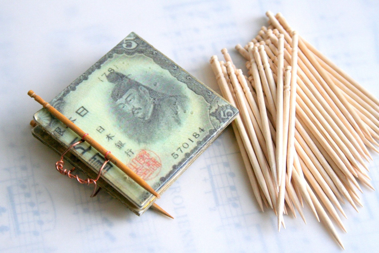 50 Decorative Wooden Toothpicks Bookbinding Assemblage Etsy UK