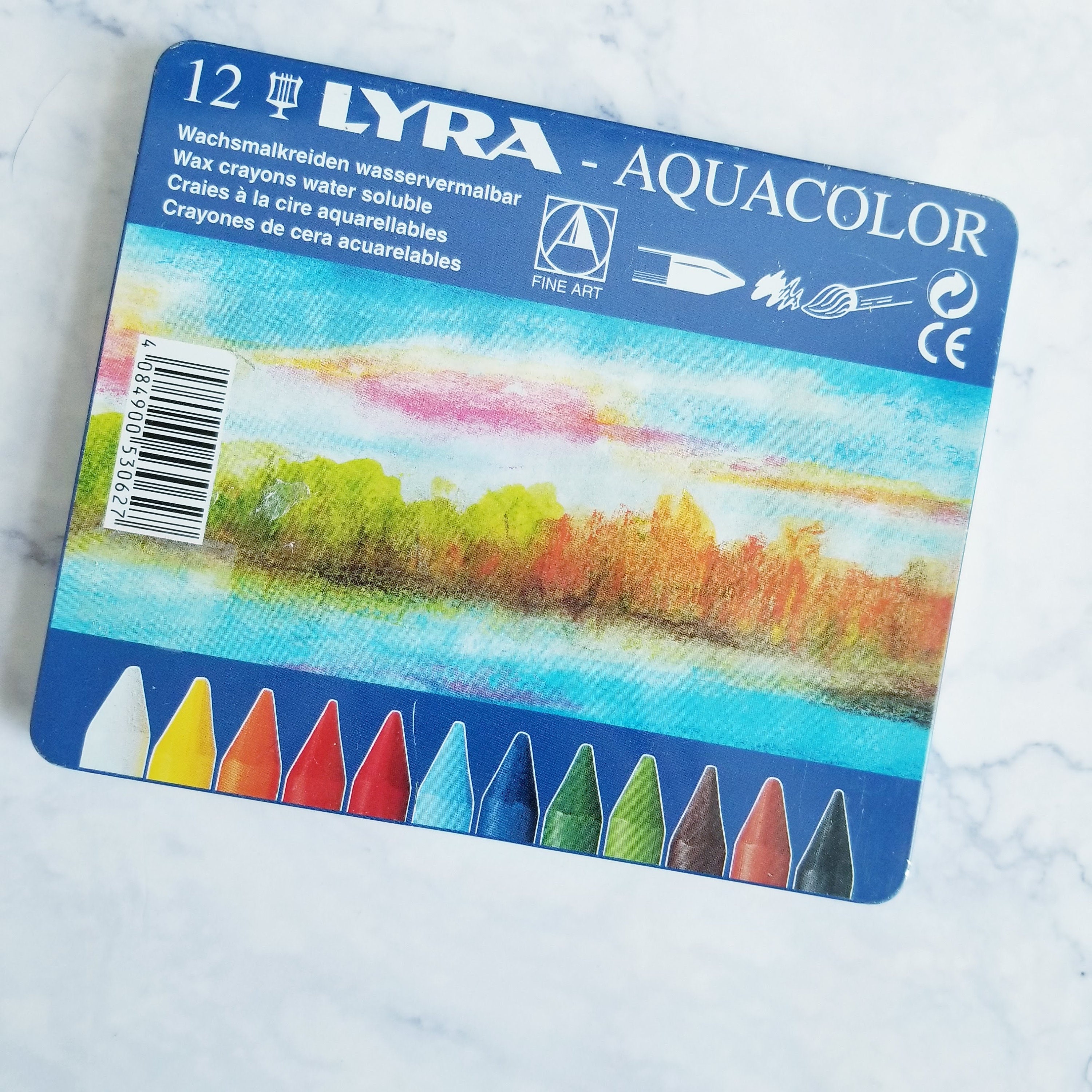 Water Soluble Crayons Set of 12 by Lyra - 4084900530627
