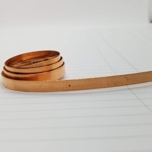 Copper Bezel Strip 1/4 inch wide, 24 gauge, 1 Yard, 3 Feet Strip image 1