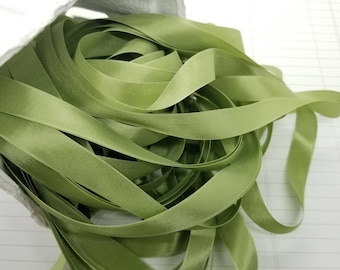 5 yards Olive Seam Binding. Packaging, Scrapbooking, Shabby Pretty Embellishment