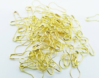 100 Gold Gourd Safety Pins: 20mm Sewing Accessories