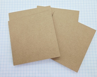 Square Kraft Plain Small Pocket Notebook- Package of 4, Junk Journals, Scrapbooks, Jot booklet
