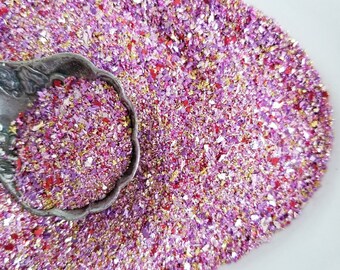 Mixed Berry German Glass Glitter: Chunky Artisan Craft Supply (1/2 oz)