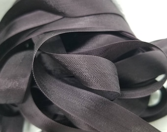 5 yards Dark Eggplant Purple Seam Binding. Packaging, Scrapbooking, Shabby Pretty Embellishment