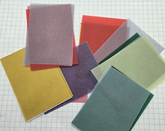 20 Random Color Packs Vellum ATC Blanks- 2 1/2 x 3 1/2