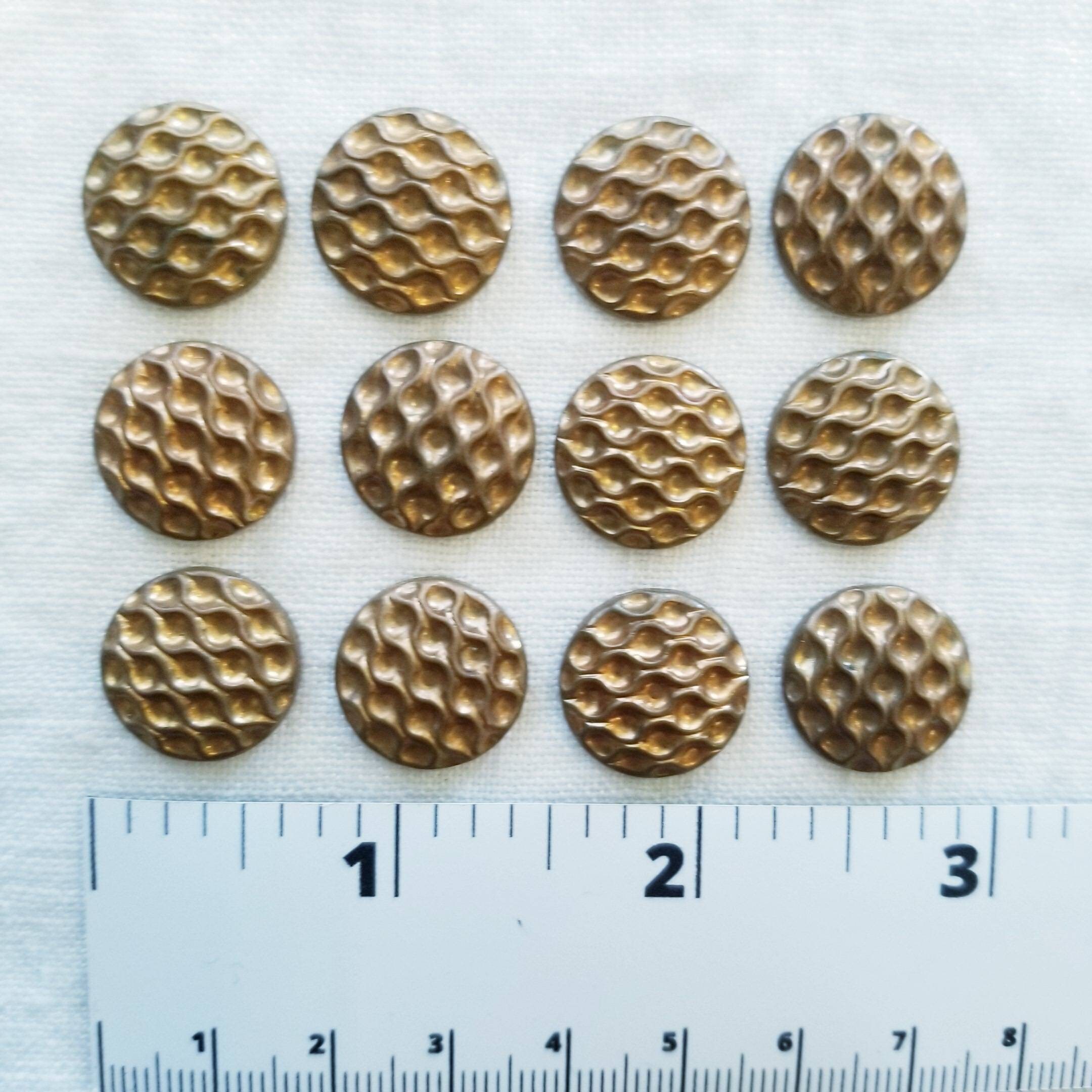 Vintage Brass Jewelry Findings ensemble de 12 texture ronde Etsy