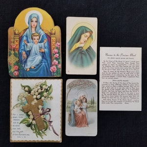 Vintage Prayer Cards, Obituary Cards- Set of 4 plus prayer card- Pick your Pack Catholic, Religious Ephemera