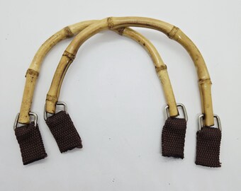 Vintage Bamboo Purse Handles- 1960s 70s