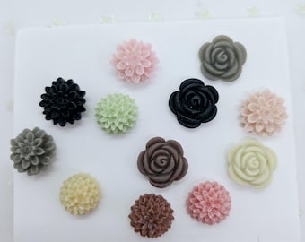 Floral Flower Push Pins, Thumb Tacks, Bulletin Board, Office Supplies Set #7