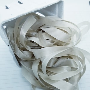 5 yards Light Mushroom Seam Binding. Packaging, Scrapbooking, Shabby Pretty Embellishment