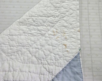 Vintage Quilt Block, 10-12 inches, Package of 2 pieces- slow stitching, embroidery, book covers