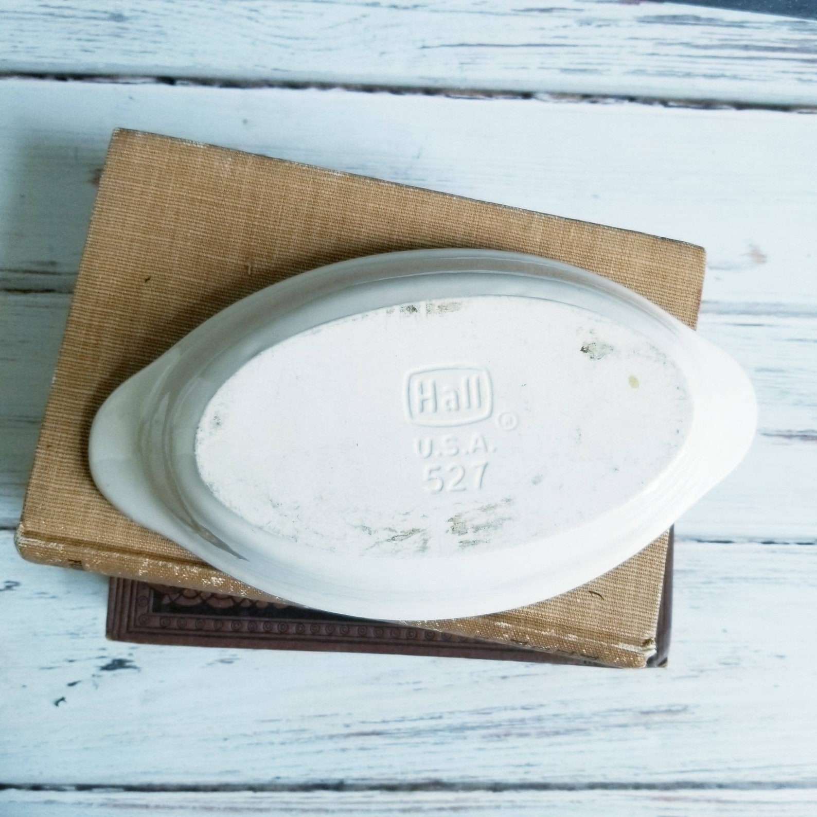 Vintage Hall Oval Butter Dish Restaurant Ware Made in USA Etsy