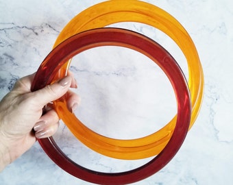 Vintage Circle Handbag Purse Handles- 1960s 70s