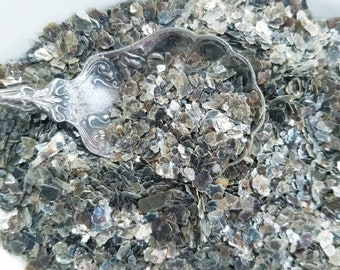 Antique Bronze Mica Flakes: Small Glitter for Collage (0.25 oz)