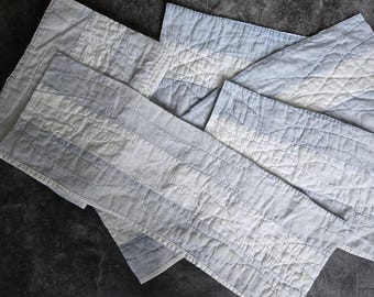 Vintage Quilt Strip,18 inches long, Junk Journals Slow Stitching, Fabric Snippets