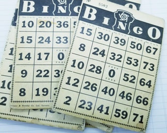 Heavy Cardboard Bingo Cards- Package of 2 with black backs