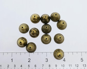 Bell Shape Vintage Brass Jewelry Findings- set of 12