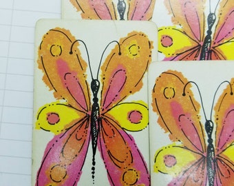 Butterfly cards- Pkg of 6 cards, Collage Supplies