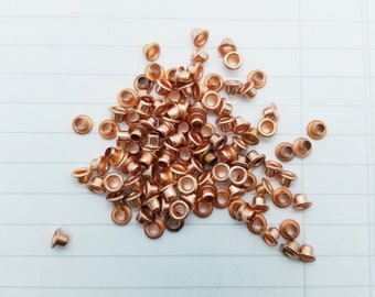 100 Copper or Silver Eyelets 1/8 inch