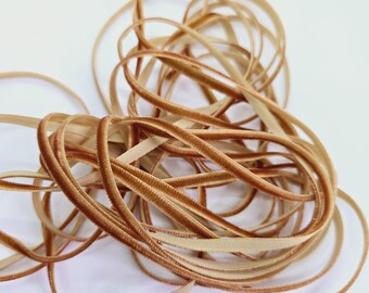Burnt Orange 4 mm 1/8 inch Polyester Velvet Ribbon- 2 Yards