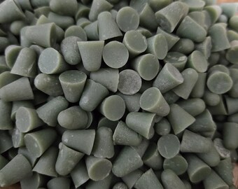 Fine Cut Green Plastic Cones- Polishing Media- Smooth Finish- 1 lb