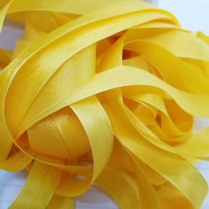 5 yards Yellow Goldenrod Seam Binding. Packaging, Scrapbooking, Shabby Pretty Embellishment image 1