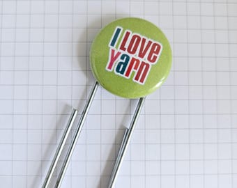 Yarn Love, Sock Monkey,French Bookmark,  Paper Clip, Planner, Book Supplies