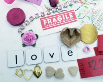 Valentine's Day Ephemera Kit: Vintage Craft Supplies, Paper Goodies