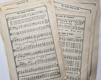 20 Coronation Hymn Book Pages- Vintage 1910s