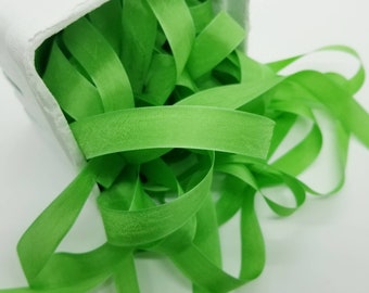 5 yards Spring Green Seam Binding. Packaging, Scrapbooking, Shabby Pretty Embellishment
