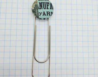 Tim Holtz Fabric Covered Button Bookmarks, Junk Journal, Paper Clip, Planner, Book Supplies