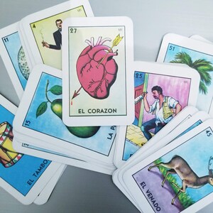 20 cartes Mexican Loteria Lotto - Pkg de 20 cartes- Collage Assemblage Supplies Flea Markets