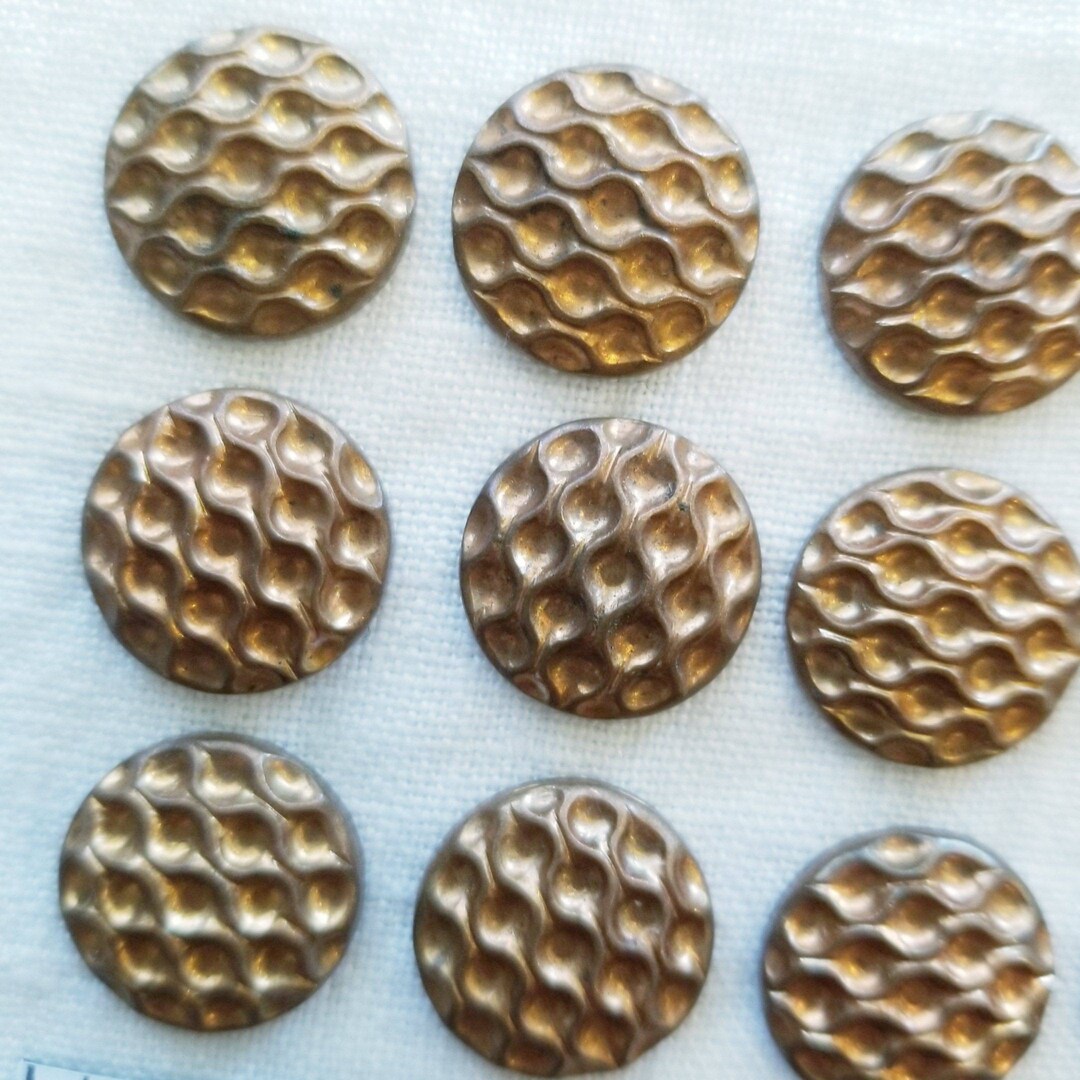 Vintage Brass Jewelry Findings ensemble de 12 texture ronde Etsy France