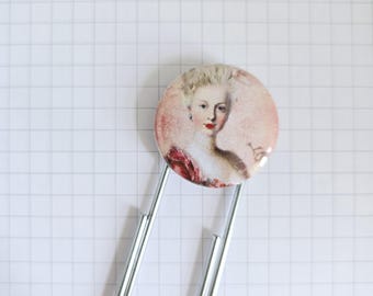 Marie Antionette, Paris Floral, Ballet Shoes Bookmark,  Paper Clip, Planner, Book Supplies