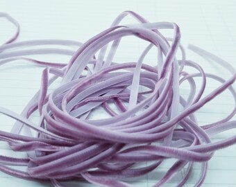 Wood Rose Pink 4 mm 1/8 inch Polyester Velvet Ribbon- 2 Yards