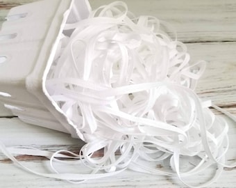 White Cotton Twill Tape: 1/4 Inch Ribbon, Scrapbooking, Packaging