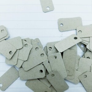 100 minuscules étiquettes brunes minuscules, papier éphémère, fournitures de scrapbooking