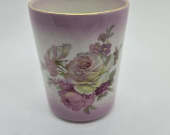 Pretty Pink Vintage Old Foley Rose Garland Floral Cup Mug Tumbler