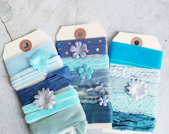 Vintage Blue Ribbons and Trims package