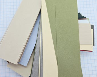 50 Multicolor Cardstock Bookmark Blanks